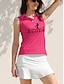 abordables Ropa de golf femenina-Mujer Camisas de polo ropa de golf Rosa Sin Mangas Protección Solar Ligero Camiseta Ropa de golf para damas Ropa Trajes Ropa Ropa