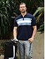 economico Cime-Per uomo POLO Nero Blu marino Manica corta Superiore Abbigliamento da golf Abbigliamento Abiti Abbigliamento
