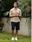 abordables Hauts-Homme T-shirt POLO Noir Abricot Grise Manche Courte Top Tenue de golf Vêtements Tenues Porter des vêtements