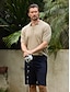 abordables Hauts-Homme T-shirt POLO Noir Abricot Grise Manche Courte Top Tenue de golf Vêtements Tenues Porter des vêtements