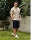abordables Hauts-Homme T-shirt POLO Noir Abricot Grise Manche Courte Top Tenue de golf Vêtements Tenues Porter des vêtements