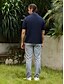 economico Cime-Per uomo POLO Nero Blu marino Manica corta Superiore Abbigliamento da golf Abbigliamento Abiti Abbigliamento