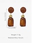 abordables Pendiente de mujer-Pendientes colgantes de resina y aleación para mujer con cuentas rojas y detalles dorados, joyas elegantes para ocasiones especiales y uso diario.