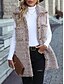 economico Gilet-Per donna Giacca in pile Gilet in pile Cappotto teddy Tenere al caldo Traspirante Tasche In pile Informale Liscio Da mare Strada Da tutti i giorni Per uscire Monopetto Standard Collo ripiegabile