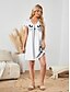 preiswerte Damen Nachthemden und Sleepshirts-Damen-Schlafanzug mit Katze, schlichter Rundhalsausschnitt, kurze Ärmel, Sommer-/Frühlings-Home-Outfits