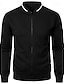 preiswerte Lässige Jacken-Herren Leichte Jacke Freizeitjacke College Jacke Täglich Urlaub Atmungsaktiv Tasche Jacquard Frühling &amp; Herbst Glatt Modisch Klassisch Ständer Standard Schwarz Burgunderrot Marineblau Khaki Dunkelgray