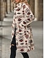 preiswerte Wintermäntel-Damen Fleecejacke Teddy-Mantel warm halten Atmungsaktiv Knopf Tasche Innenfutter aus Fleece Vintage Brautkleider schlicht Geometrisch Urlaub Strasse Freizeitskleidung Ausgehen Einreihiger Verschluss