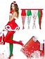 billige Juletilbehør-tights med stripete candy cane for kvinner – festlige julestrømper til fester og cosplay