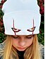 cheap Halloween Accessories-Horror Eye Embroidered Beanie Hat - Scary Halloween Knit Cap for Cosplay and Cold Weather
