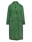 abordables Manteaux d&#039;Hiver-Femme Manteau d&#039;hiver Manteau Cape / Capes Coupe Vent Chaud Poche Décontractées Style de rue Plein Vacances Travail Plein Air Usage quotidien Boutonnage Simple Col rabattu Ample manche longue