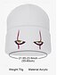 cheap Halloween Accessories-Horror Eye Embroidered Beanie Hat - Scary Halloween Knit Cap for Cosplay and Cold Weather