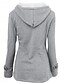 abordables Manteaux d&#039;Hiver-Femme Veste à capuche Chaud Respirable Poche Décontractées Style de rue Couleur unie Vacances Plein Air Usage quotidien Sortie Boutonnage Simple Sweat à capuche Standard manche longue Vêtements