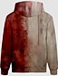 cheap Graphic Hoodies-Blood stains Men&#039;s Exaggerated 3D Print Hoodie Sports Outdoor Holiday Streetwear Halloween Hoodies Red / White Hooded Print Front Pocket Spring &amp;  Fall Designer Hoodie Sweatshirt