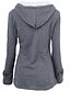 abordables Manteaux d&#039;Hiver-Femme Veste à capuche Chaud Respirable Poche Décontractées Style de rue Couleur unie Vacances Plein Air Usage quotidien Sortie Boutonnage Simple Sweat à capuche Standard manche longue Vêtements