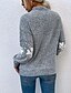 cheap Graphic Patterns &amp; Details-Women&#039;s Sweater Knitted Snowflake Pullover Heathered Blue Winter Warm Long Sleeve Oversized Cozy Round Neck Casual Holiday Ski Loungewear Multi-size Clothing Apparel