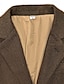 billige Blazer og Jakke-herre tweed sildebensblazer retro vintage jakke vinter almindelig plus størrelse enkeltradet to-knapper brun sort blå