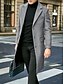 economico Trench da uomo-Per maschio Cappotto Trench Da tutti i giorni Fibbia Autunno inverno Tinta unita / tinta unita Comodo Bavero Lungo Cammello Nero Grigio Giacca