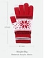 お買い得  レディース手袋-クリスマスの雪の結晶のニット冬用手袋 - 女性と男性のための暖かくて快適な赤いホリデー手袋 - 寒い天候やお祝いの服装に最適