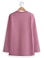 billige Kvinders sweatsuits-Kvinders 2 Delt Sweatshirt Daglig Print Langærmet Crew Neck Casual Sort Mørk Pink Grå Efterår Vinter