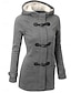 abordables Manteaux d&#039;Hiver-Femme Veste à capuche Chaud Respirable Poche Décontractées Style de rue Couleur unie Vacances Plein Air Usage quotidien Sortie Boutonnage Simple Sweat à capuche Standard manche longue Vêtements