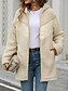 economico Cappotti Invernali-Per donna Giacca in pile Cappotto teddy Giacca con cappuccio Tenere al caldo Traspirante Cerniera Tasche In pile Informale Liscio Da mare Strada Da tutti i giorni Per uscire Cerniera Standard Felpa