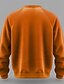 preiswerte Bedruckte Pullover für Herren-Halloween Brautkleider schlicht Grimasse Herren Pullover Gestrickt Warm Partyabend Täglich Langarm Rundhalsausschnitt Herbst Winter Orange M L XL