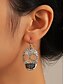 cheap Halloween Accessories-Halloween Spider, Skeleton Hand, Witch Hat, and Web Earrings Set – Festive Drop Dangle Earrings for Halloween Costumes