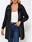 voordelige jasje met capuchon-Dames Jas Vrijetijdsjas Werk Zak Effen Kleur Winddicht Modieus Ruim Passend bovenkleding Lange mouw Herfst Zwart S
