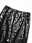 cheap Women&#039;s Skirt-Sequin Glitter Vintage Lined Party Midi Skirt