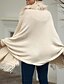 billiga Koftor &amp; Ytterkläder-Dam Kofta Elegant Mode Ensfärgat Öppen front Tofs Långärmad Långa toppar Sticka Formell Utomhus Kaki Beige Höst Vinter