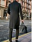 economico Trench da uomo-Per maschio Cappotto Trench Da tutti i giorni Fibbia Autunno inverno Tinta unita / tinta unita Comodo Bavero Lungo Cammello Nero Grigio Giacca