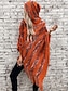 abordables Boléros et capes-Femme Cape Décontractées Rayé Col V Capuche Franges Sans Manches Hauts longs Tricoter Formel Extérieur Sortie Marron Rouge Blanche Automne Hiver