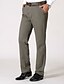 abordables Delgado-Hombre pantalones de traje Pantalones Chinos Botones Bolsillo Pierna recta Plano Comodidad Formal Fiesta Trabajo Moda Estilo clásico Negro Verde Oscuro Microelástico