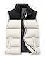 billige Herre Puffer Vest-Herre Dunvest Puffer Vest سترة Gilet Daglig Stevnemøte Feriereise Mote Fritid Høst vinter Lapper Lomme Polyester Hold Varm Bekvem عادي Lomme Glidelås Høy krage Normal Svart Elfenben Lilla Grønn Vest
