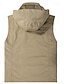 preiswerte Herren Angelweste-Herren Weste Angelweste Weste für Wanderer Täglich Verabredung Urlaub Modisch Brautkleider schlicht Frühling &amp; Herbst Tasche Abnehmbare Kapuze Polyester Komfortabel Glatt Reisverschluss Mit Kapuze