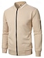 preiswerte Lässige Jacken-Herren Leichte Jacke Freizeitjacke College Jacke Täglich Urlaub Atmungsaktiv Tasche Jacquard Frühling &amp; Herbst Glatt Modisch Klassisch Ständer Standard Schwarz Burgunderrot Marineblau Khaki Dunkelgray