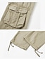 economico pantaloni casual-Per uomo Pantaloni cargo Pantaloni da lavoro Multi tasca Pop art Mucca All&#039;aperto Lunghezza intera Esterno Sportivo Informale Classico Cowboy occidentale Giallo Verde militare Media elasticità