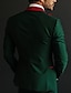 cheap Suits-Men&#039;s Prom Party Suits Green Fashion Party Solid Colored Standard Fit 2 Piece Single Breasted One-button