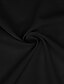 ieftine negru-Rochie de seară A-Line Neagră Brodată Rochie Elegantă Formală Lungime la Podea Mâneci Lungi Un Umăr Elastică Crep cu Fanta Aplicații