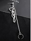 cheap Halloween Accessories-Gothic Skeleton Dangle Earring with Ear Cuff, Vintage Silver Halloween Jewelry for Cosplay and Punk Fashion