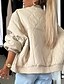 baratos Jaquetas acolchoadas-Mulheres Casaco de inverno Manter Quente Zíper Bolsos Casual Estilo de rua Tecido Férias Rua Roupa Diária Zíper Colarinho Chinês Normal Manga Longa agasalhos Preto Cáqui Cinzento Escuro Outono Inverno