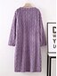 preiswerte Damen Nachthemden und Sleepshirts-Damen-Schlafanzug-Nachthemd, reine Farbe, schlichter Komfort, bequemes Home-Fleece, Rundhalsausschnitt, Frühlings-/Herbst-Home-Outfits