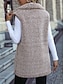 economico Gilet-Per donna Giacca in pile Gilet in pile Cappotto teddy Tenere al caldo Traspirante Tasche In pile Informale Liscio Da mare Strada Da tutti i giorni Per uscire Monopetto Standard Collo ripiegabile