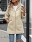 economico Cappotti Invernali-Per donna Giacca in pile Cappotto teddy Giacca con cappuccio Tenere al caldo Traspirante Cerniera Tasche In pile Informale Liscio Da mare Strada Da tutti i giorni Per uscire Cerniera Standard Felpa