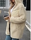 economico Cappotti Invernali-Per donna Giacca in pile Cappotto teddy Giacca con cappuccio Tenere al caldo Traspirante Cerniera Tasche In pile Informale Liscio Da mare Strada Da tutti i giorni Per uscire Cerniera Standard Felpa