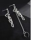 cheap Halloween Accessories-Gothic Skeleton Dangle Earring with Ear Cuff, Vintage Silver Halloween Jewelry for Cosplay and Punk Fashion