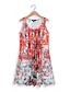 ieftine Rochii Art&amp;Design-WOMEN&#039;S MINI DRESS PETITE DRESS T SHIRT DRESS TEE DRESS SHIFT DRESS TANK DRESS BOHEMIA STYLISH SEXY VACATION CASUAL BEACH REGULAR FIT FLORAL SLEEVELESS U NECK COLOURFUL LIGHT PURPLE PURPLE