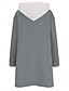 economico giacche casual-Per donna Giacca Casual Giacca con Cappuccio Vacanza Tasca Tinta unica Caldo Moda Vestibilità regolare Capispalla Manica Lunga Primavera Nero S