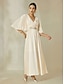 cheap Party Dress-Chiffon Elegant Beading Half Sleeve Maxi Dress