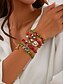baratos Jóias Masculinas-conjunto de pulseiras de contas de charme de natal – pulseiras festivas vermelhas, verdes e brancas empilhadas com papai noel, árvore e pingentes de presente – perfeitas para moda e presentes de Natal